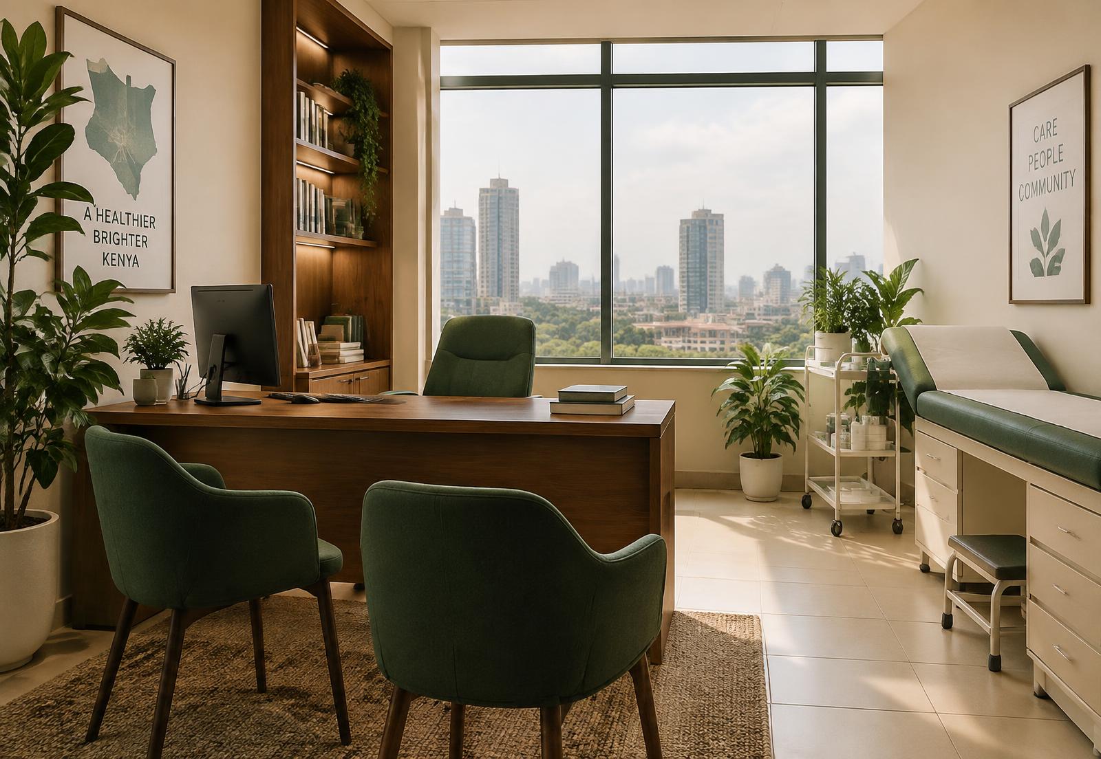 A calm, light-filled consultation room at the centre
